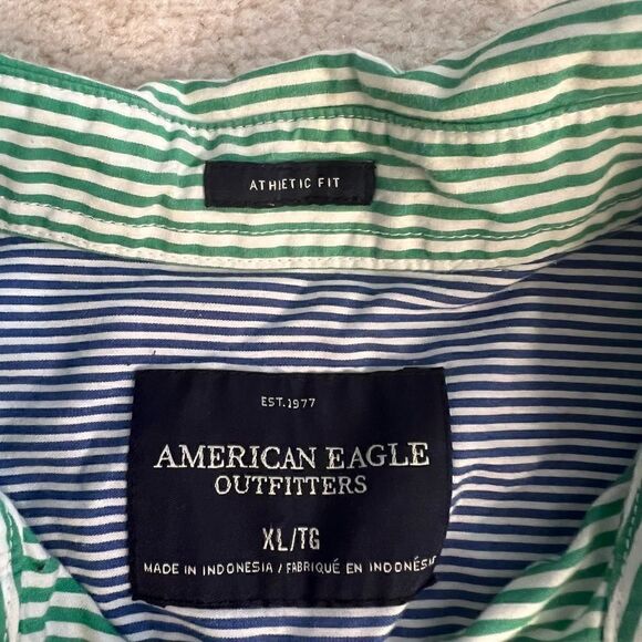 Men’s American Eagle Athletic Fit Long Sleeve Button Down Shirt XL - Picture 2 of 3